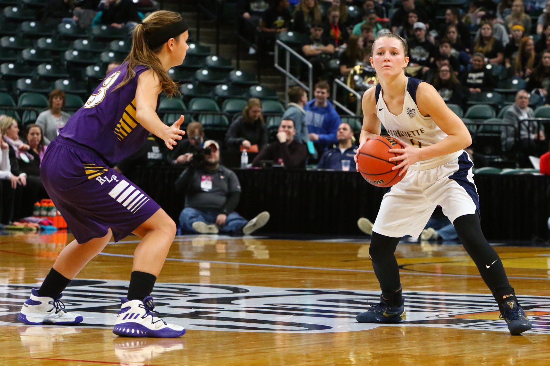Gallery: Girls Basketball State Finals: Marquette Catholic vs. Vincennes Rivet